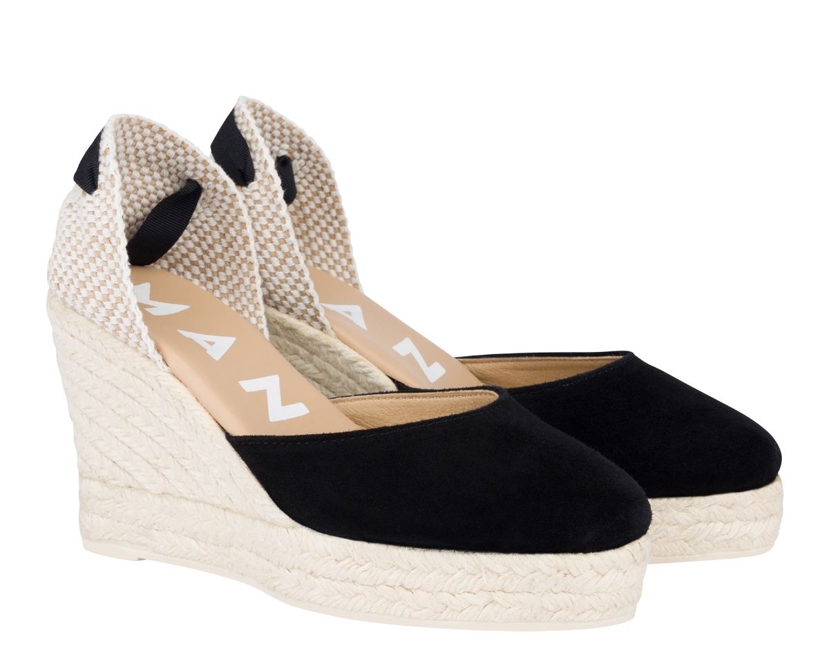 Picture of MANEBI Wedge Valenciana Soft Suede Black