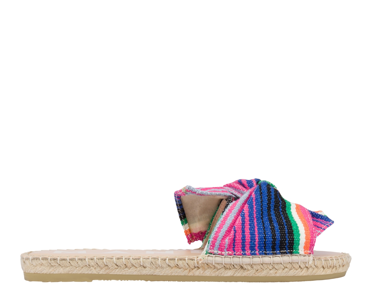 Picture of MANEBI Sandals with knot multicolor stripes mexi blanket